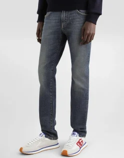 Light blue wash skinny stretch jeans