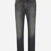 Light blue wash slim-fit stretch jeans