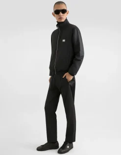 Light nylon jacket with branded tag
