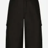 Linen cargo shorts