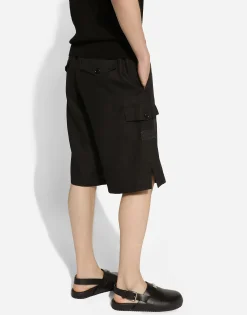 Linen cargo shorts