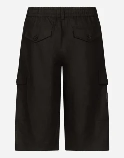 Linen cargo shorts