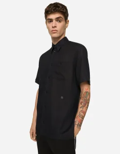Linen Hawaiian shirt with DG hardware