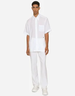 Linen Hawaiian shirt with DG hardware