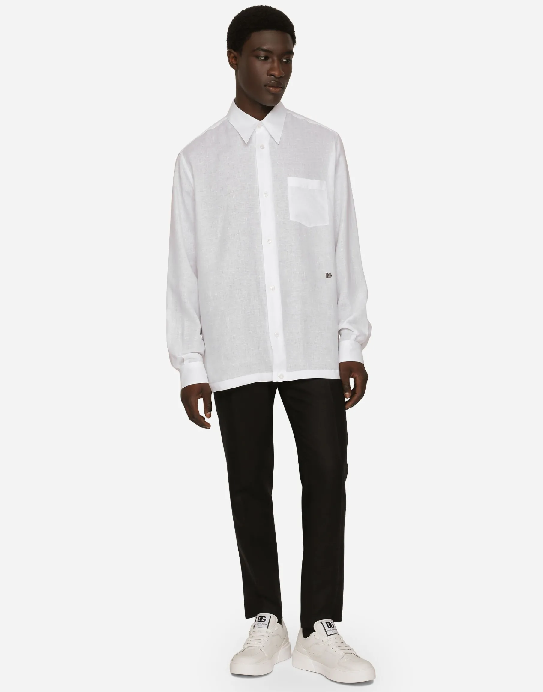 Linen Hawaiian shirt with DG hardware