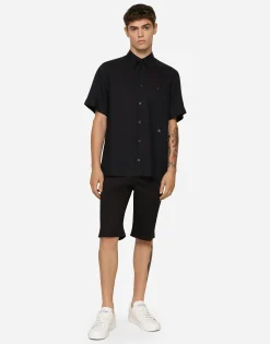 Linen Hawaiian shirt with DG hardware