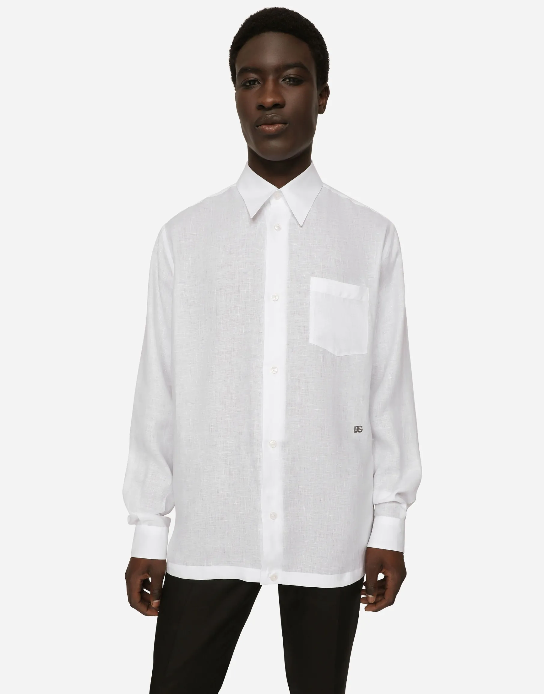 Linen Hawaiian shirt with DG hardware