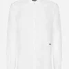 Linen Martini-fit shirt with DG hardware