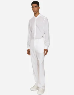 Linen Martini-fit shirt with DG hardware
