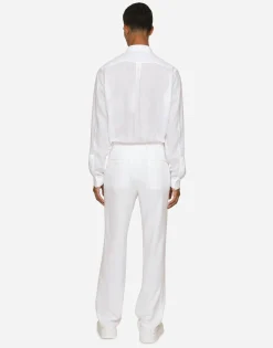 Linen Martini-fit shirt with DG hardware