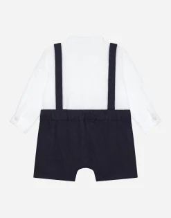 Linen onesie with braces