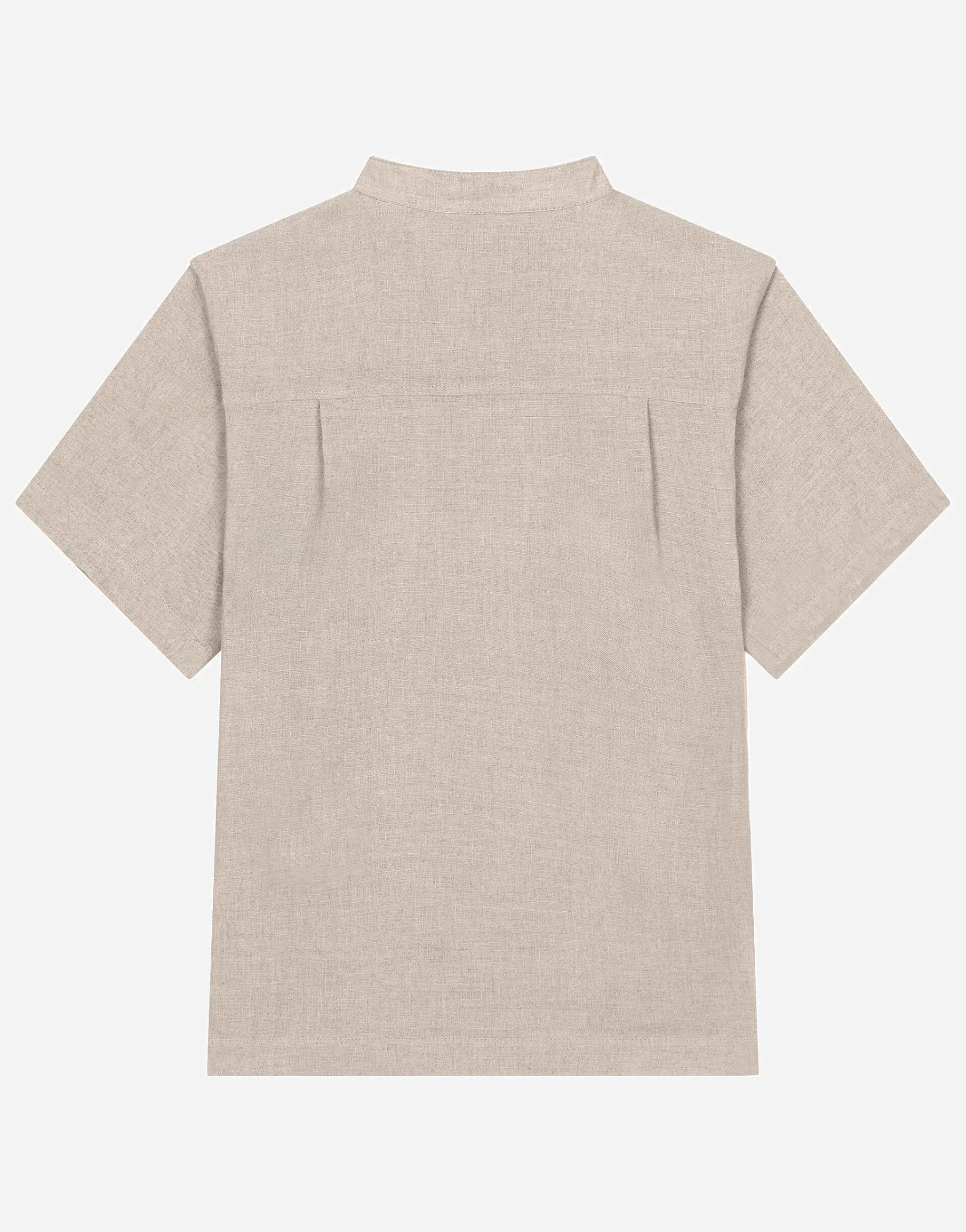 Linen shirt with branded tag
