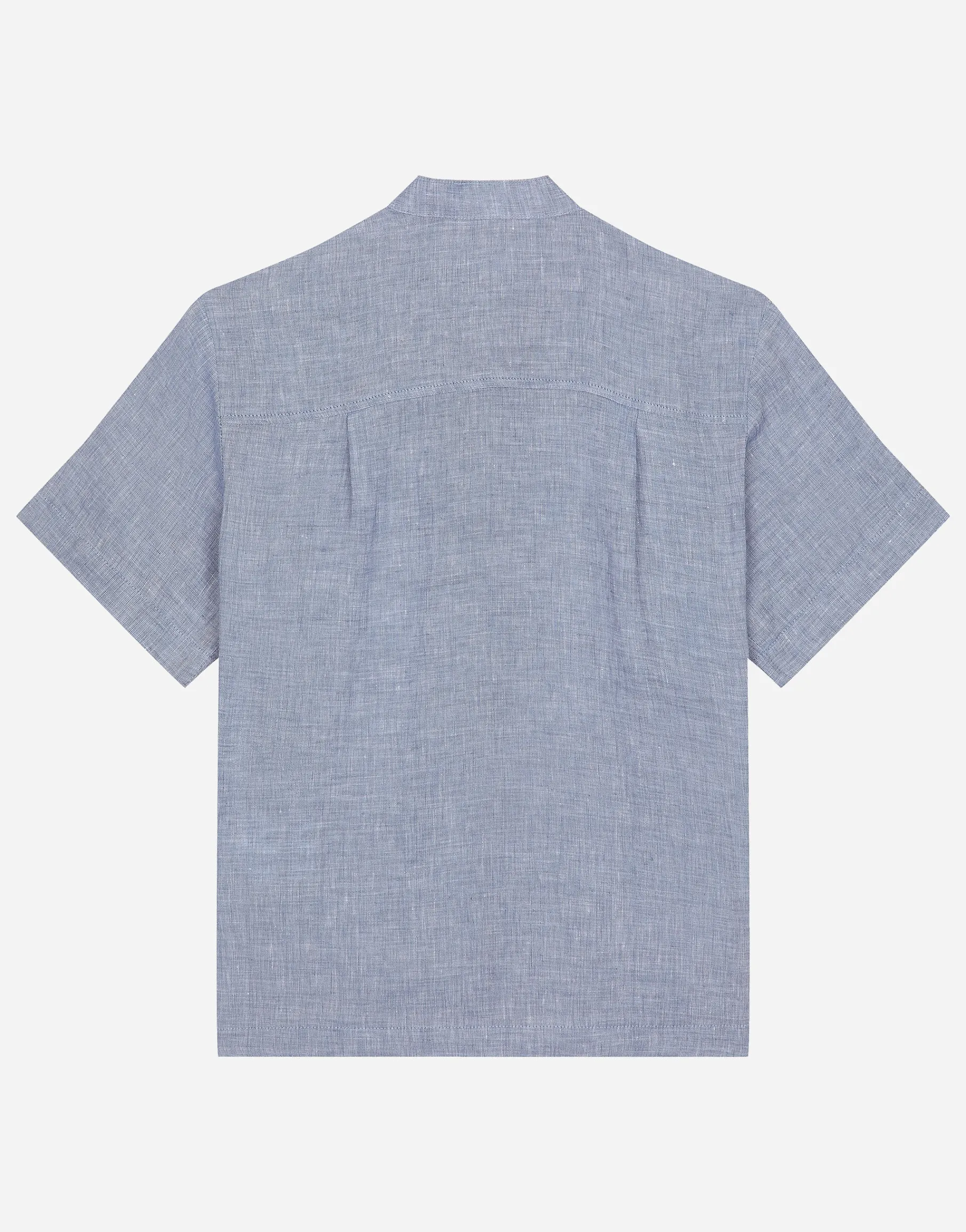 Linen shirt with logo tag
