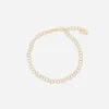 Link bracelet in 18k yellow gold and twisted wire