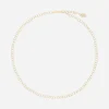 Link necklace in 18k yellow gold and twisted wire