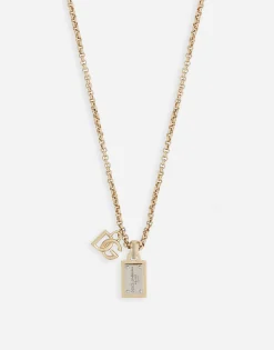 Link necklace with DG logo and tag