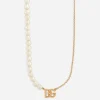 Link necklace with pearls and DG logo