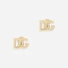 Logo clip-on earrings in yellow 18kt gold