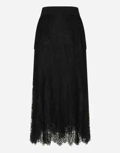 Long chantilly lace skirt
