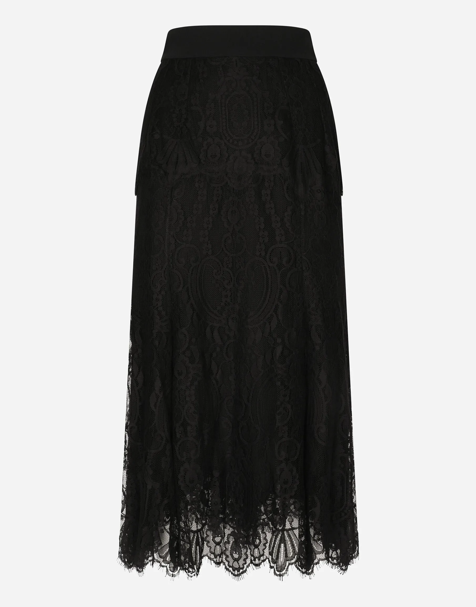 Long chantilly lace skirt