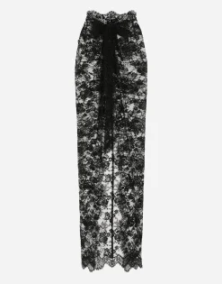 Long Chantilly lace skirt