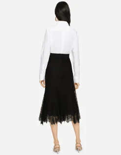 Long chantilly lace skirt
