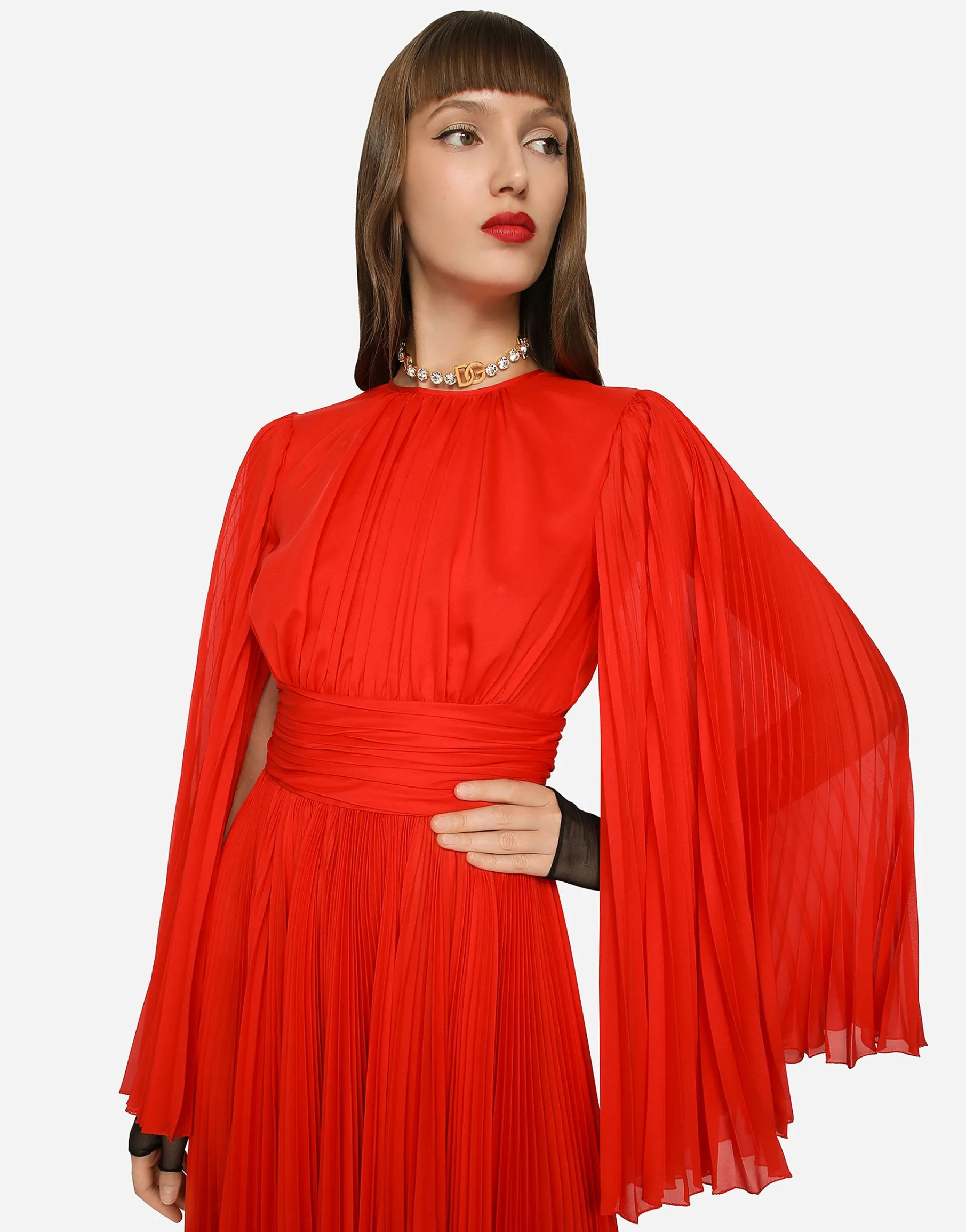 Long chiffon dress