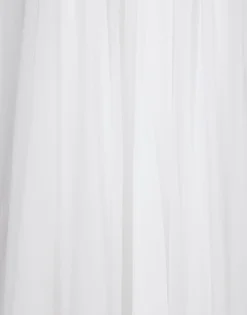 Long chiffon dress with corset details