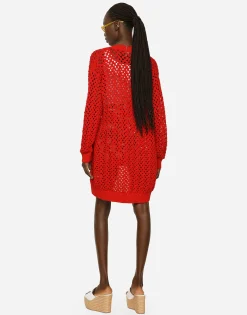 Long crochet cardigan