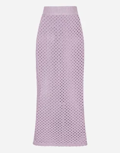 Long crochet pencil skirt
