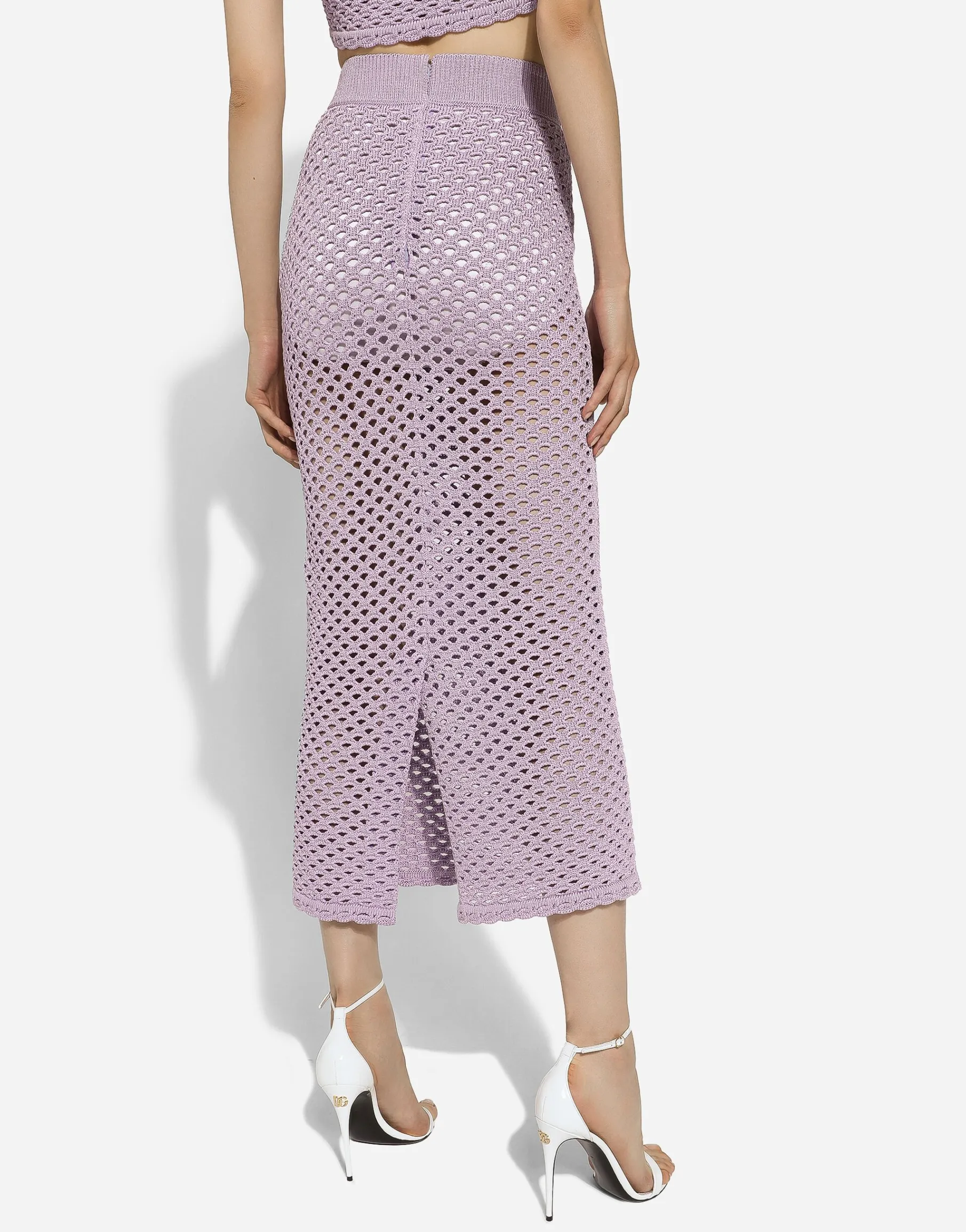 Long crochet pencil skirt