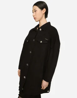Long denim jacket