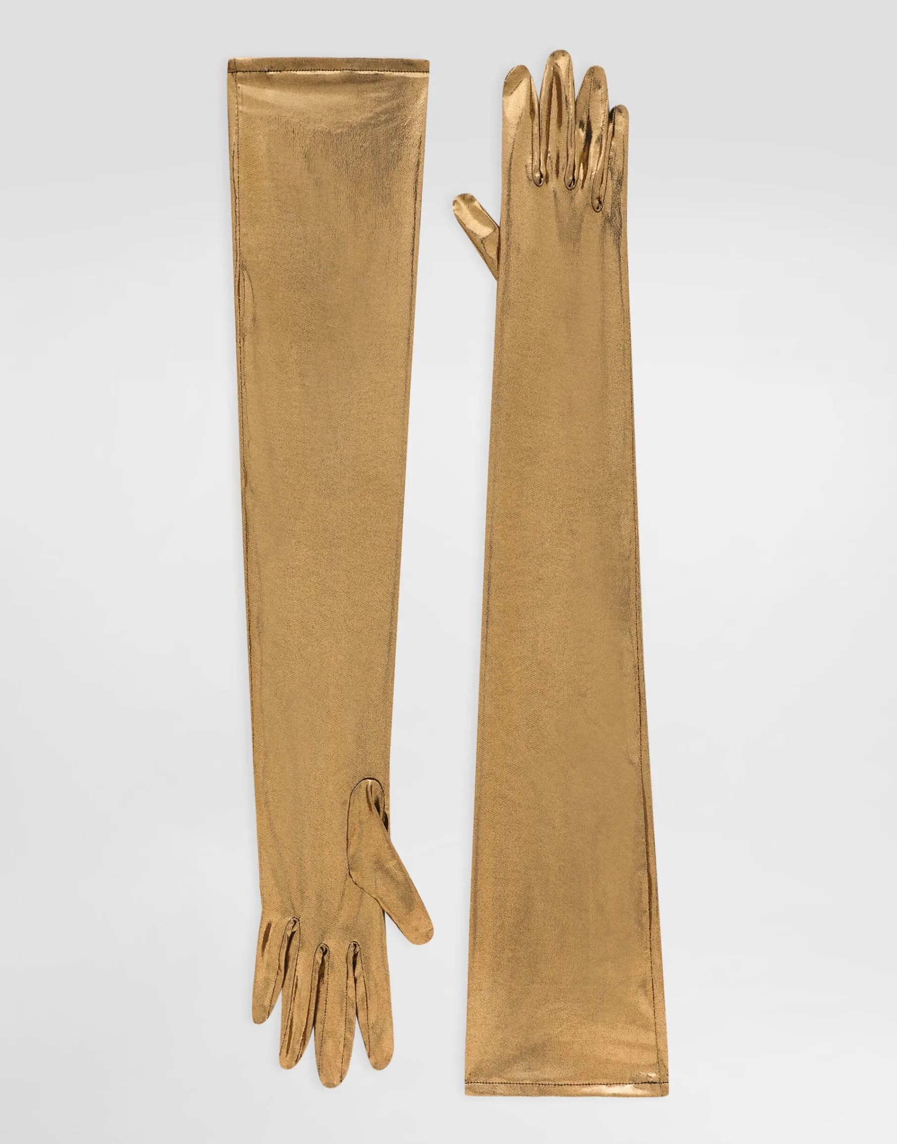 Long foiled organzine gloves