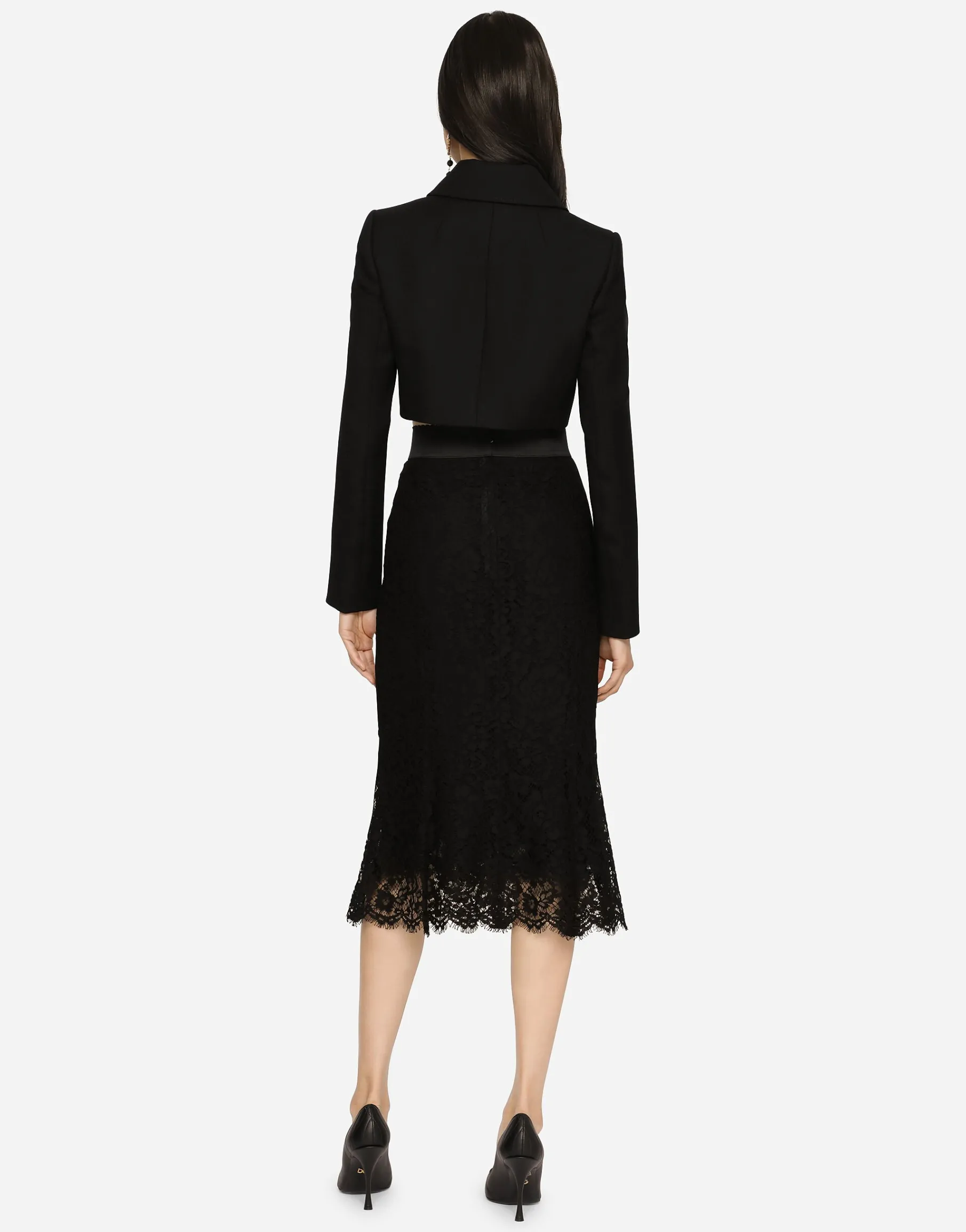 Long mermaid skirt in lace