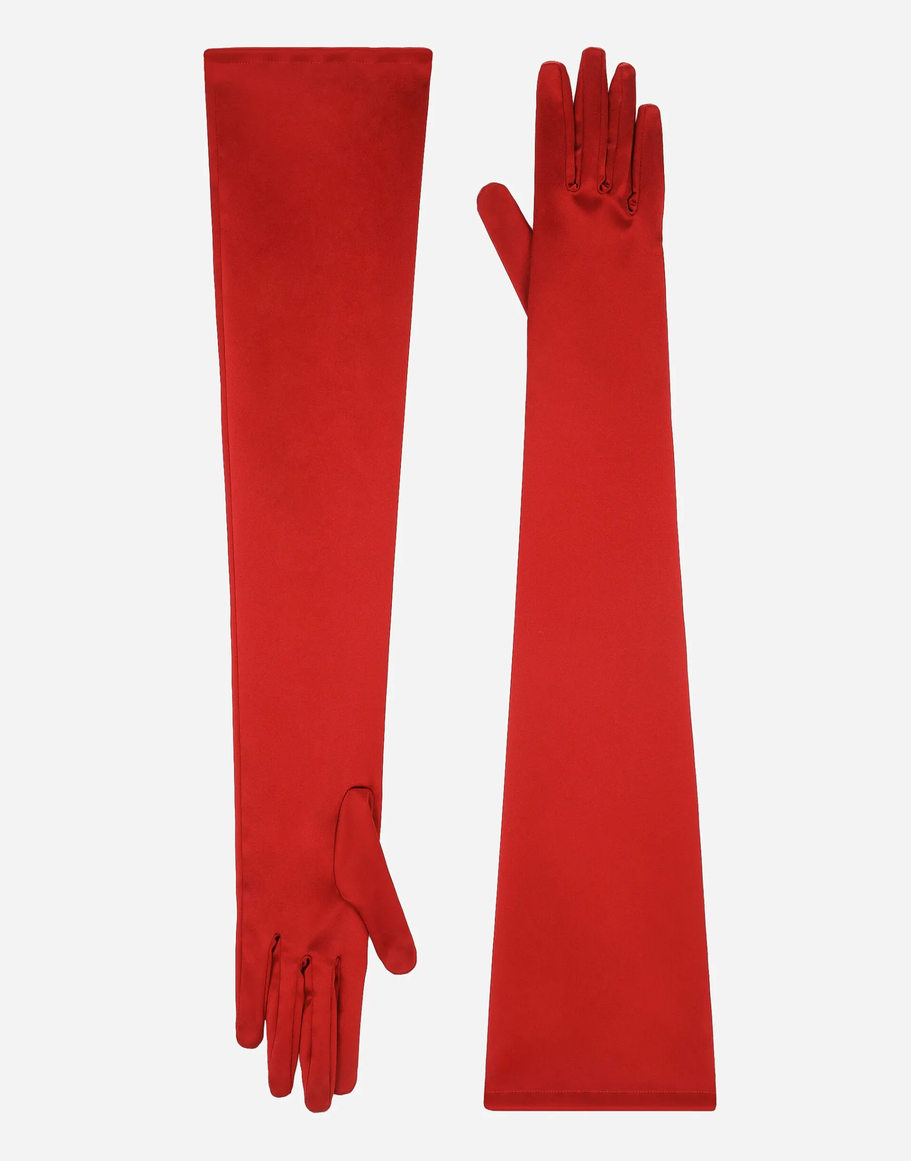 Long satin gloves