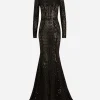 Long sequined mermaid dress