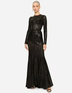 Long sequined mermaid dress