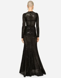 Long sequined mermaid dress