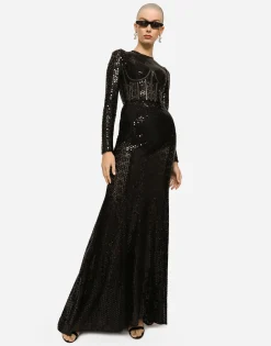 Long sequined mermaid dress