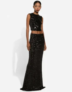 Long sequined mermaid skirt