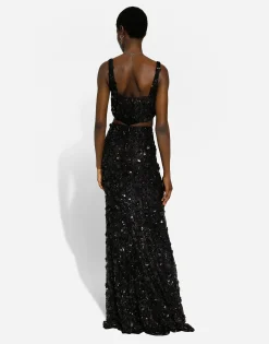 Long sequined mermaid skirt