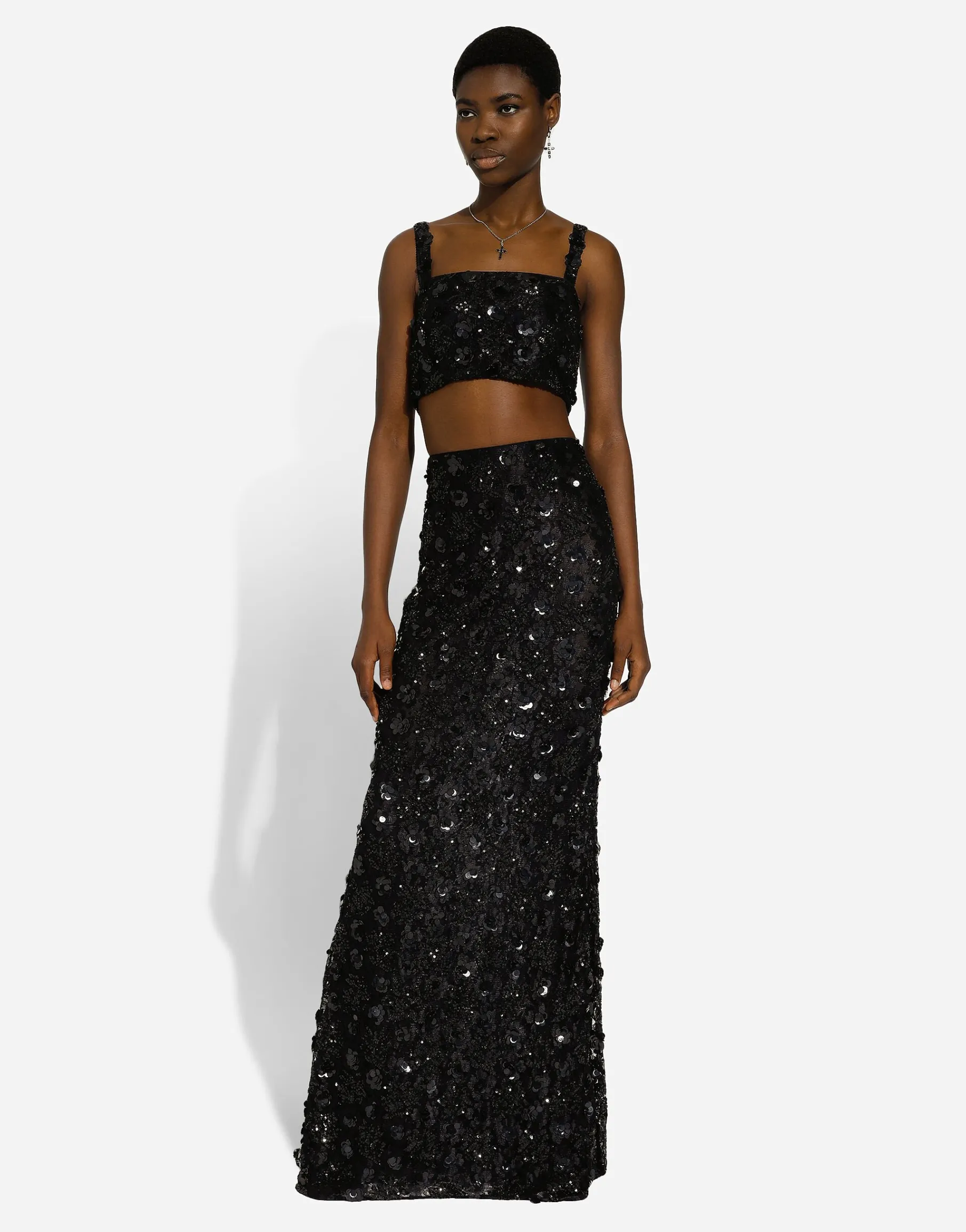 Long sequined mermaid skirt