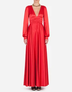 Long silk dress