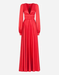 Long silk dress