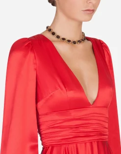 Long silk dress