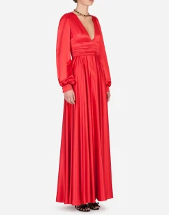 Long silk dress