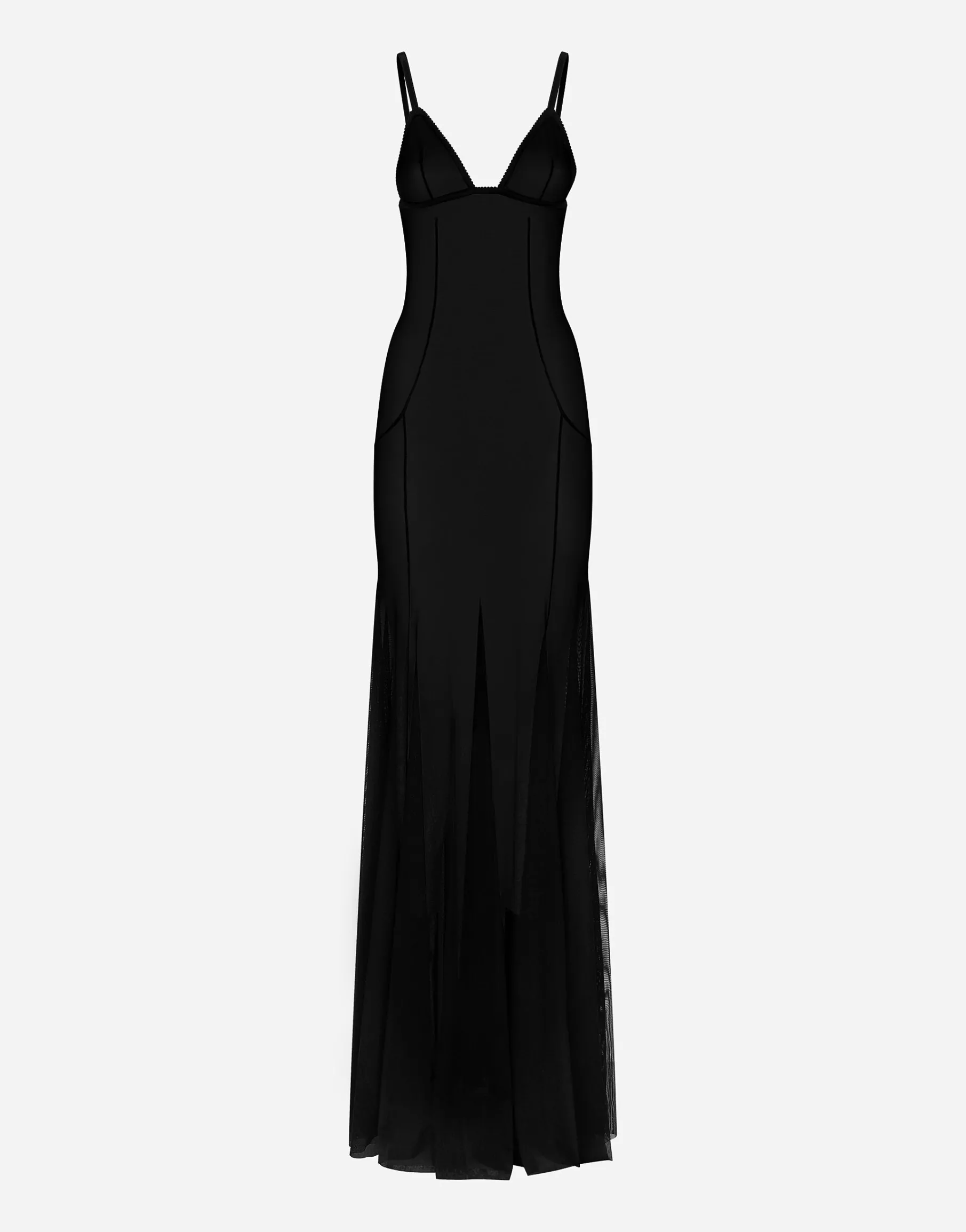 Long tulle slip dress