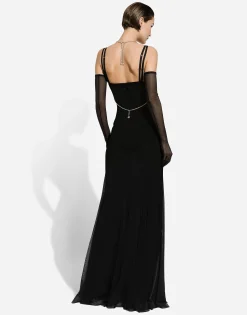 Long tulle slip dress
