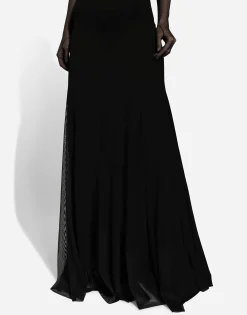 Long tulle slip dress