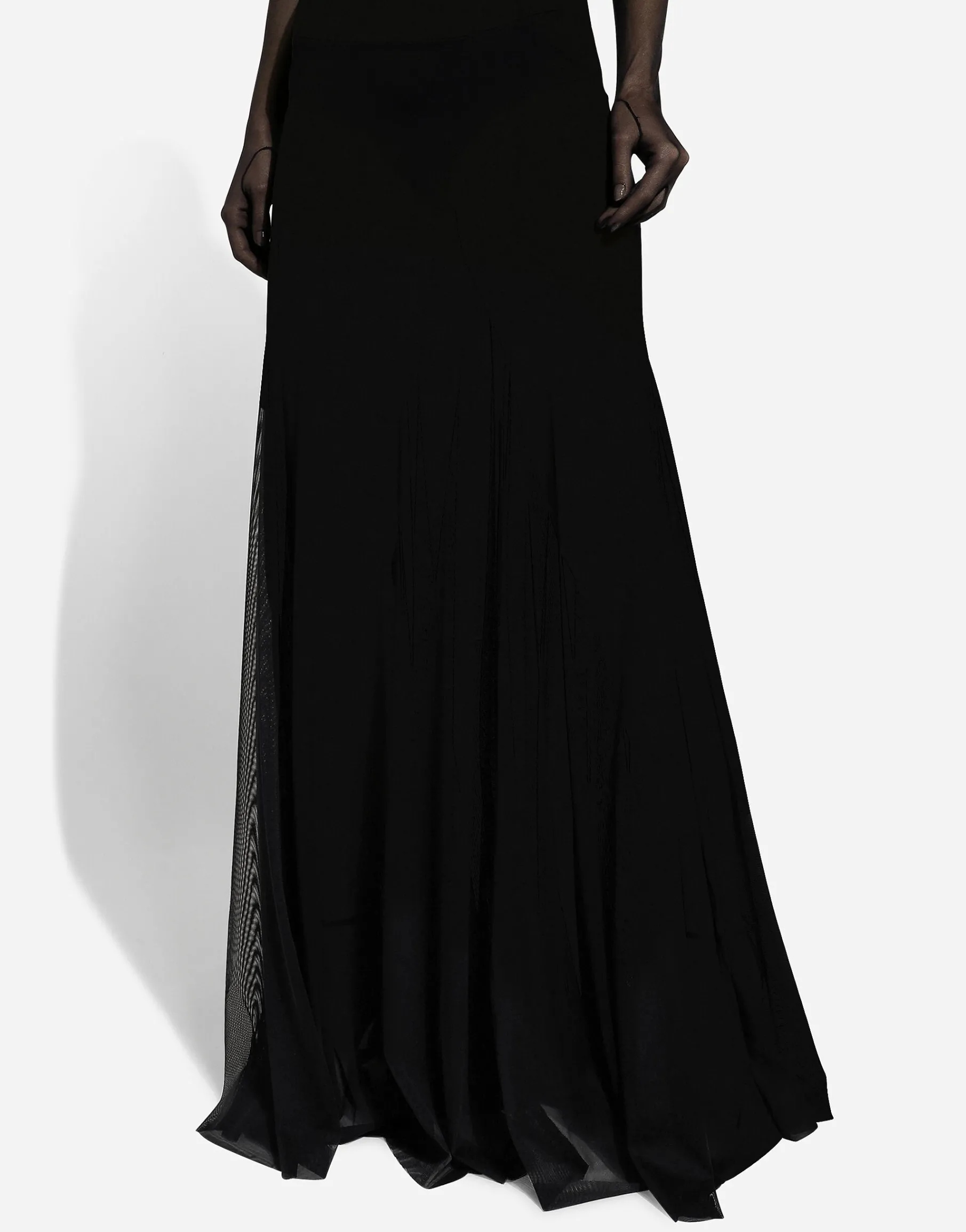 Long tulle slip dress